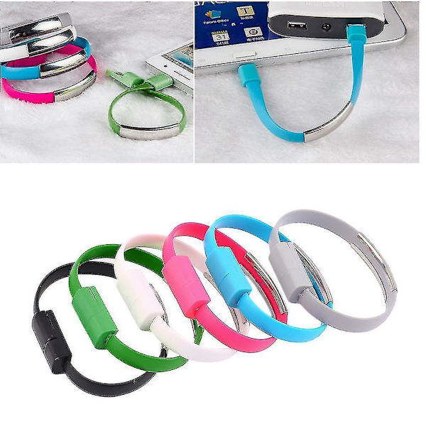 Blødt armbånd Micro Usb 2.0 kabel armbånd data opladningskabel til Android