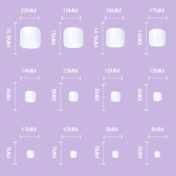 Toenails False Nails Cute Press On Toenails  Gradient Summer Fake Nails Full Cover Artificial Toe Nails Tips For Women And Girls I