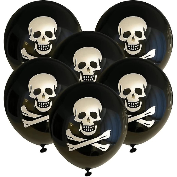 Halloween Balloon Decoration Thickened 2.8 Wide Printed Balloon Party Ghost Festival Balloon Set (100pcs, Black)