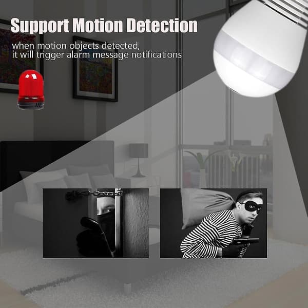360 Panorama 1080p Ir Camera Bulb Wifi Fisheye Cctv Security Camera