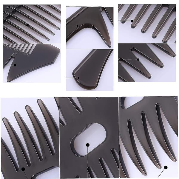 5 Piece Comb Set With Storage Case Comb Men Retro Wide Tooth Comb Hair