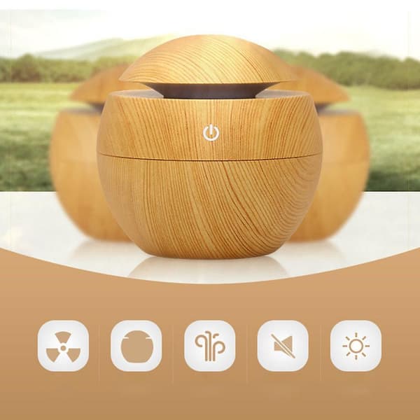 Kannettava Mini-ilmankostutin, valkoinen walnut