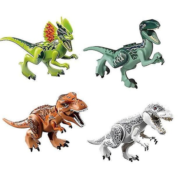 8 Pcs Children's Toy Dinosaur Building Block Jurassic Dinosaur Assembled Educational Toy Gift