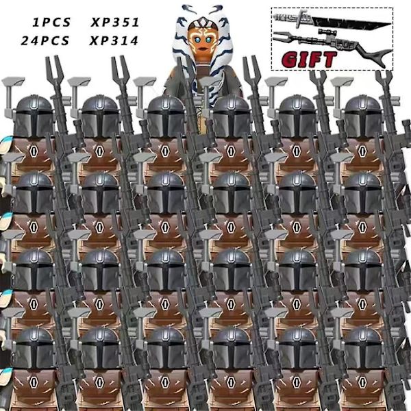 25 stk. Star Wars The 322/501st Legion Mandalorian Sith Trooper Clone Warrior Hjelm Minifigur Byggelegetøj Star Troopers-7