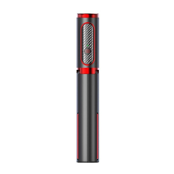 Selfie Stick For Smartphone Live Video With 360 Remote Control Rotation Black red