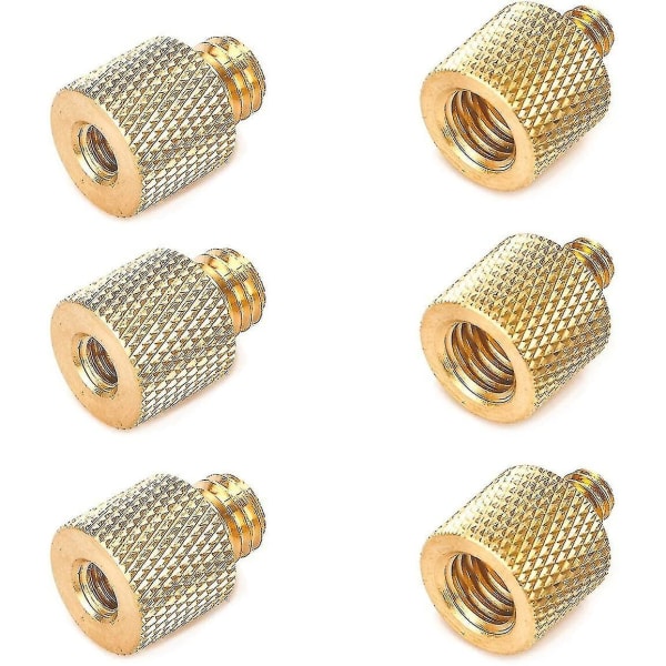1/4 Female To 3/8 Male Thread Reducer Brass Screw Adapter Kit With 3/8 Female To 1/4 Male Screw Brass Converter For Camera Tripod Flash Mount
