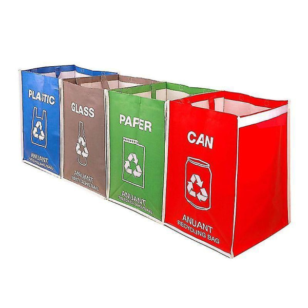 Separate Recycling Waste Bin Bags For Kitchen Recycle Garbage Trash Sorting Bins Organizer Waterproof