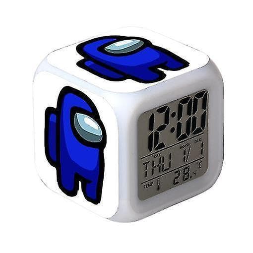 Wekity Space Werewolf Kill 7 Color Variable Digital Alarm Clock With Time, Temperature, Alarm, Date