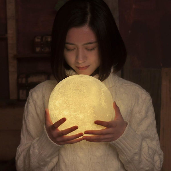 Novel 3d Full Moon-shaped Led Light Magical Indoor Bedroom Reading Lunar Lamp