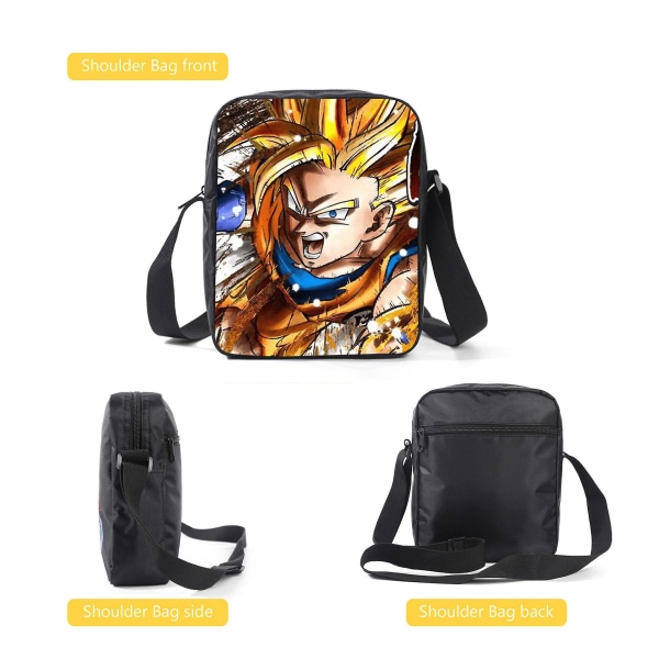 Dragon Ball Elementary School Theme School Bag 3-piece Set Computer Bag Messenger Bag Pencil Case