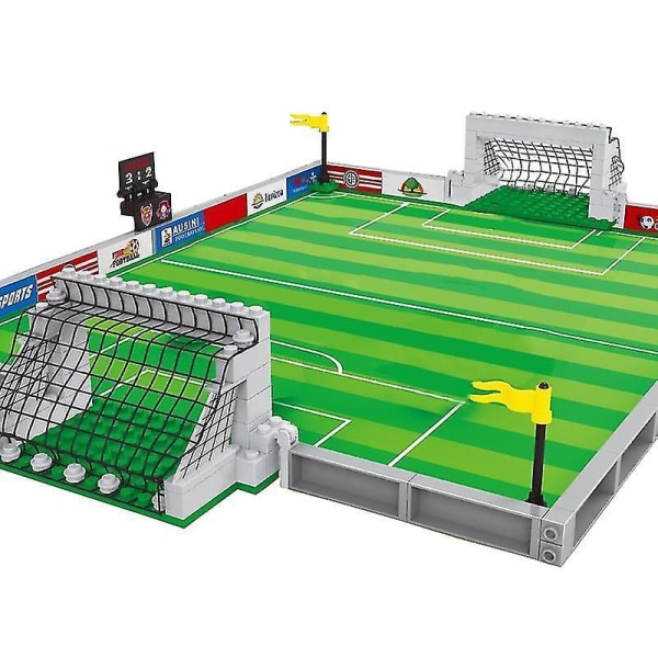 Ausini Soccer Field Building Blocks Toys For Boys Mini Figures Football Players Constructor City Model Creator Kids Sports Game