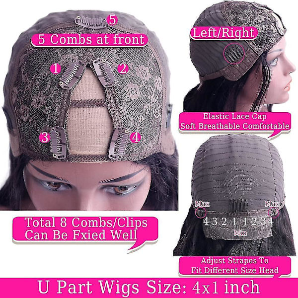 Body Wave V Part Wigs Human Hair No Leave Out Lace Front Wigs Brazilian Virgin Human Hair Wigs For Black Women Upgrade U Part Wigs Glueless Full Head