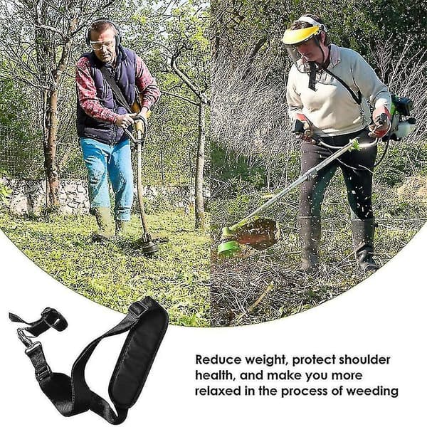 Lawn Mower Brush Cutter Trimmer Shoulder Harness Strap Adjustable Labor Saving Strap Silver