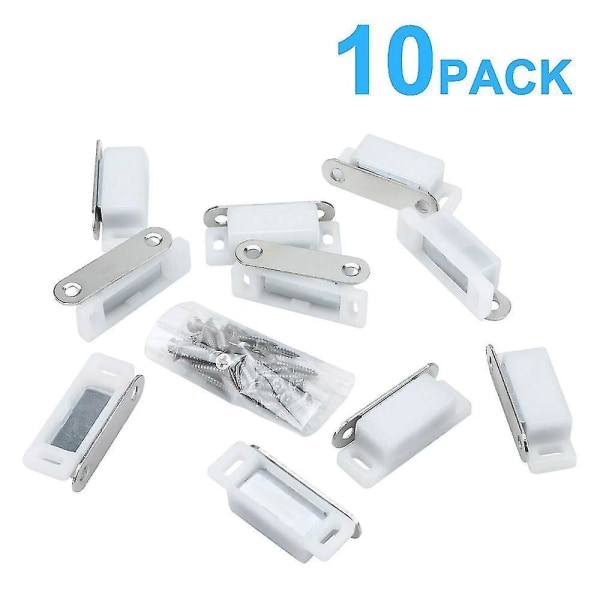 10x Magnetic Flycatcher In White  Magnetic Door Closer With A Holding Force Of 3-4kg  Set Of 10 Furniture Magnet Door Locks For Cabinet Doors Etc.