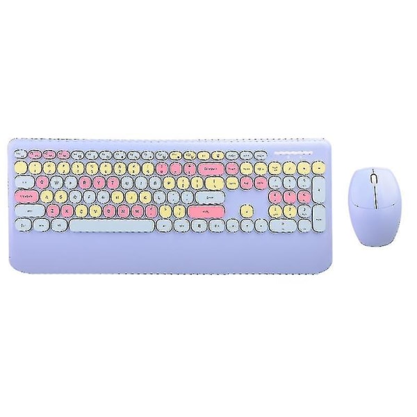Notebook Keyboard Kit Round Keycap Plug Play Lightweight Portable Gamer Mouse Blue