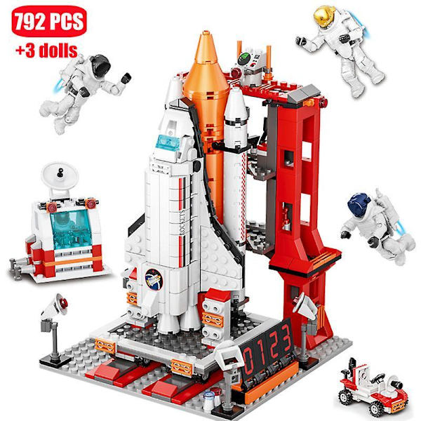 City Aerospace Rocket Launch Center Architecture Building Blocks Model Ideas Space Astronaut Figures Bricks Stem Toys For Kids792pcs No Box