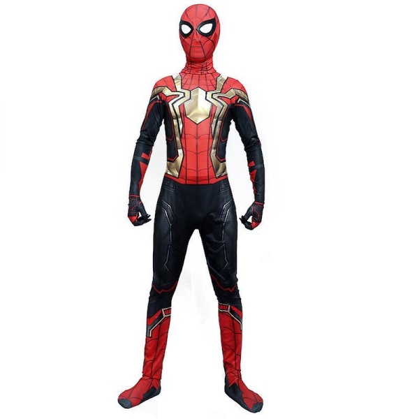 Spiderman Costume Cosplay Suit For Adults Kids Boy Superhero Jumpsuit Spider-man Zentai Bodysuit Kids-XXL-150cm