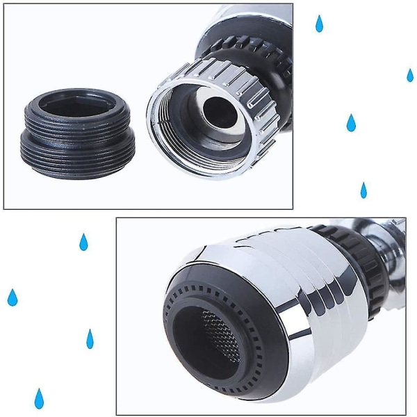 1 Set 360 Degree Faucet Aerator Aerator Stainless Steel Hose Faucet Extension Hose Rotating Spray He