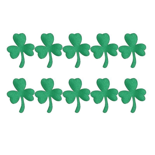 Shamrock Cutouts St. Patricks Day Green Clover Patches Shamrock Accessories For Clothes Backpack Handbag St. Patrick Day Party Decor
