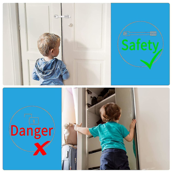Baby Proofing Child Safety Locks Childproof Cabinet Latches With 3m Adhesive For Fridge, Cabinets, Drawers 4 pack