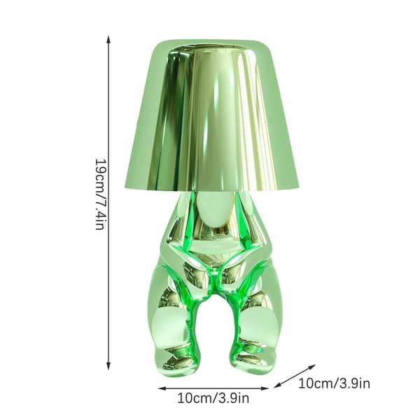 Little Golden Man Led Table Lamp Touch Control Dimmable Creative Iron Resin Desk Light Bedside Lamp Light Multicolor Mr WHEN