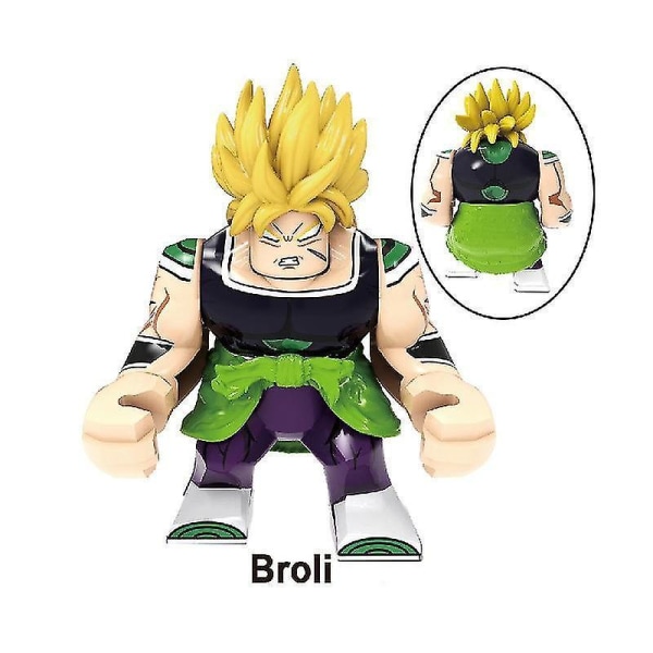 4pcs Dragon Ball Broli Broli Boys Assembled Building Blocks Minifigure Children's Toys