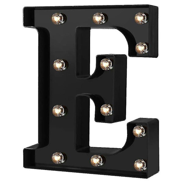 Nydesignet LED Bogstav Lys 26 Alfabet Sorte Dekorative Marquee Lamper Til Bryllupsfest E