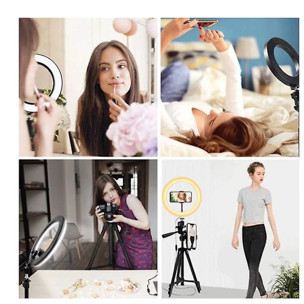 Ring Lamp Led Ring Light Selfie With Tripod Ring For Selfie Phone Video Photography Lighting A