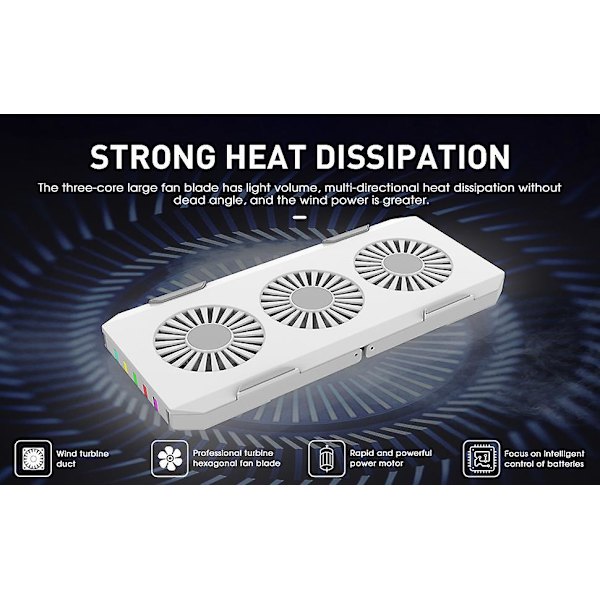 Portable Slim Smart Laptop Cooling Pad Usb 3 Fan Gaming Laptop Cooling Fan For 17 Inch Cooler Plug And Play Laptop Laptop
