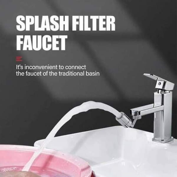 Universal Kitchen Plastic 720 Rotatable Splash Filter Faucet Sprayer Head Flexible Bathroom Tap Extender Adapter Foam Nozzle