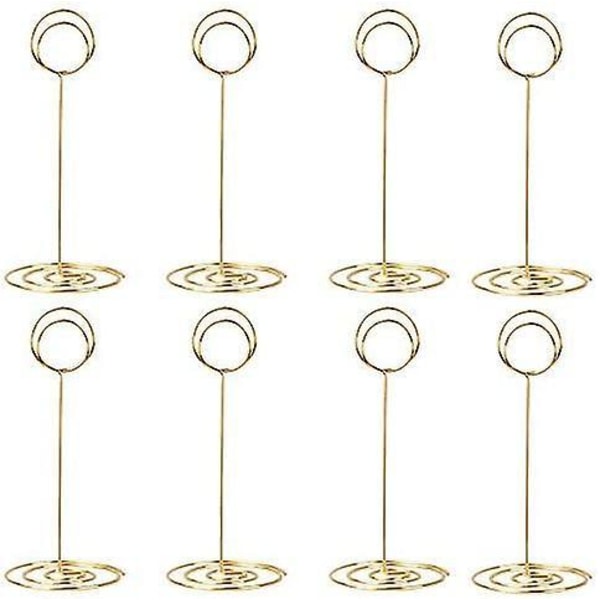 10 Pack 8.75 Inch Tall Table Number Holders Place Card Holder Table Picture Holder Wire Photo Holder Clips Picture Memo Note Photo Stand (silver)