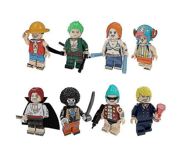 8pcs One Piece Assembled Building Block Mini  Toys