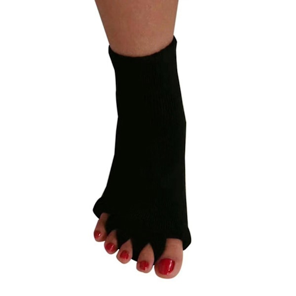 Yoga Open Toe Socks Five-finger Separator Foot Alignment Socksblack