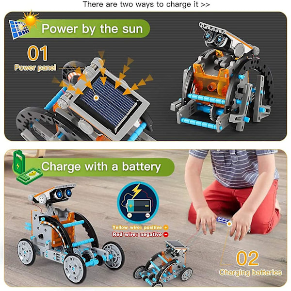 Solar Power Robots Creation Toy 12-in-1 Stem Educational Experiment Diy Robotics Kit Science Toy