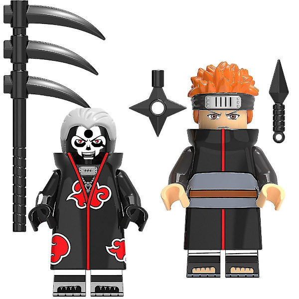 6 stk. Ninja Mini Figurer Sæt Børnelegetøj Action Figur Anime Helte Mini Figur Fødselsdagsfest Gaver Til Børn Drenge Piger