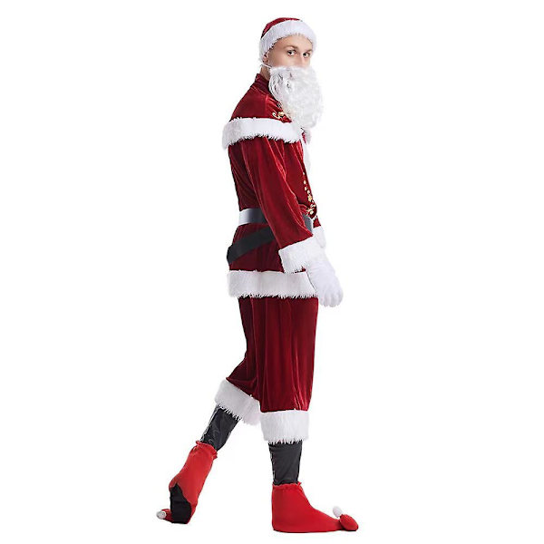 Santa Costume Set Christmas Men And Women Christmas Couple Santa Claus Suit boy M