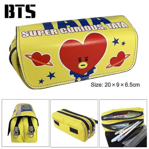 Bts Children Double-layer Pencil Case Large Capacity color-4