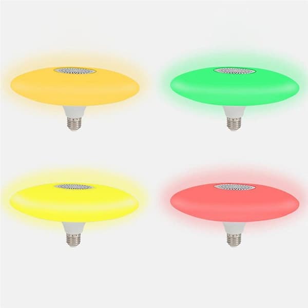 Music Ceiling Light Rgb Colour Changing Led Lamp With Bluetooth Speaker Remote Control 220mm24w