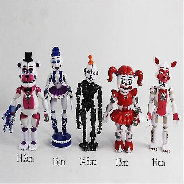 5 Pcs/set Anime Figure Cute Five Night At Freddy Fnaf Girls Bonnie Bear Foxy Pvc Model Action Figure Freddy Toys Children Gifts High Quality