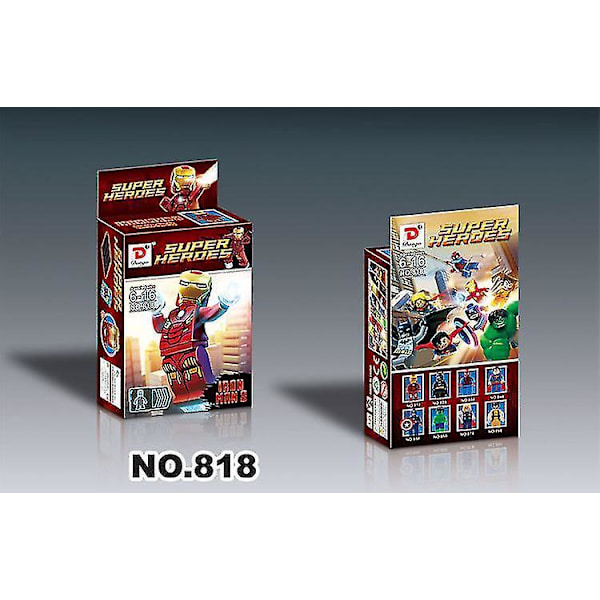 Lequeen 8pcs Avengers Building Blocks Super British Minifigure Assembled Building Blocks