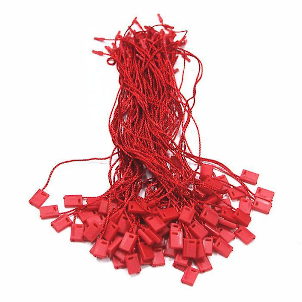 100pcs Nylon String Hang Tag Fasteners Red 100 pcs