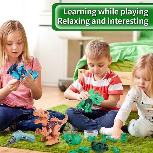 Dinosaur Toys For Kids Diy 3 Packs Take Apart Dinosaur Toys Suit