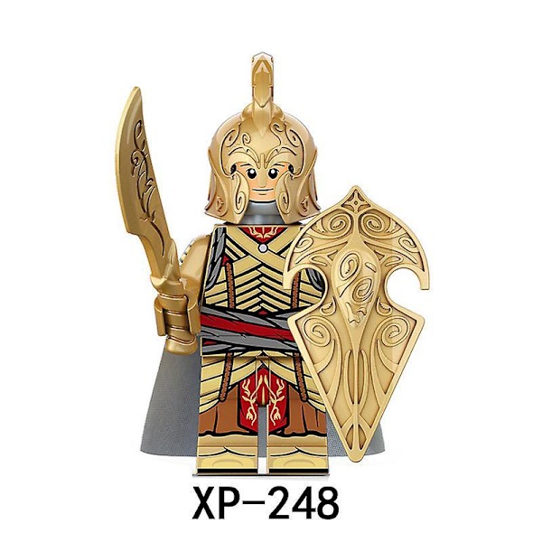 8pcs Magic Ring Ring King Building Block Noldor Elf Warrior Medieval Soldier Building Block Minifigure