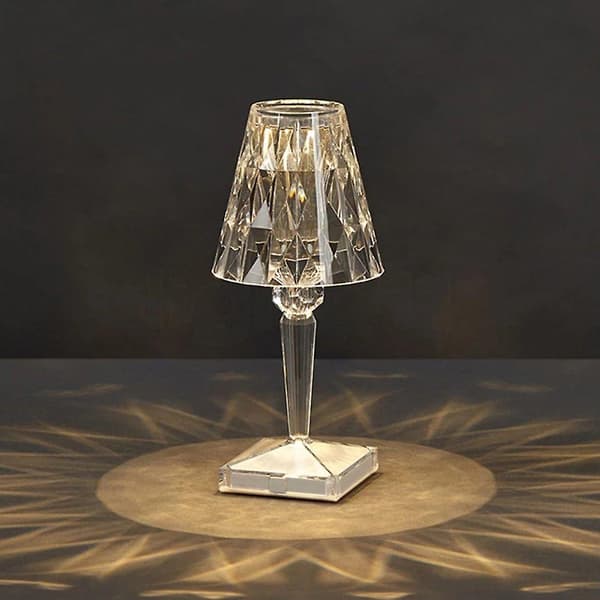 Crystal Diamond Table Lamp Usb Internet Celebrity Bar warm white