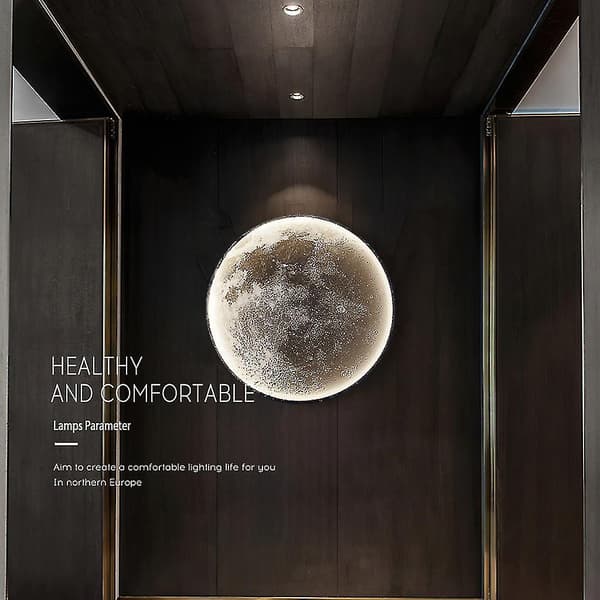Moon Wall Lamp Modern Light Luxury Creative Aisle Corridor Mural Lamp Art Lights Changeable