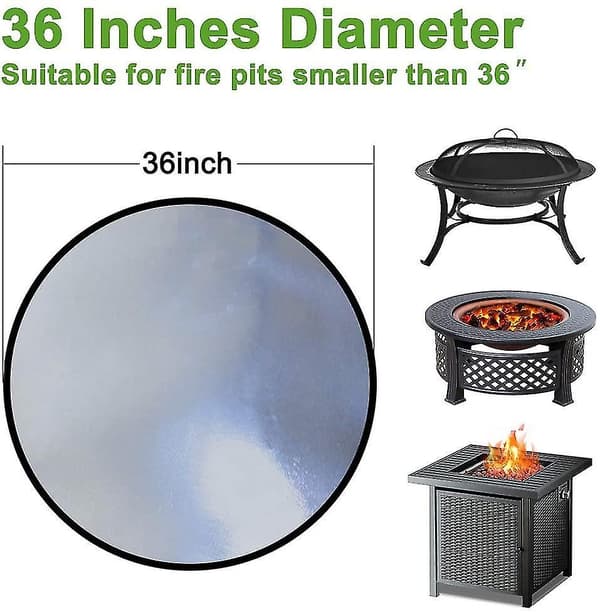 Fire Pit Mat 36 Inch Round Under Grill Pad Fireproof Mat Outdoor Floor Lawn Deck Protector