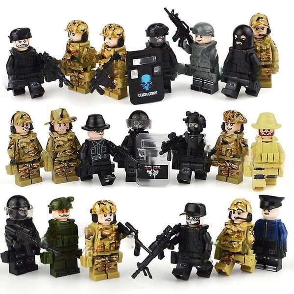 Military Special Forces Soldiers Bricks Figures Guns Brick A-1