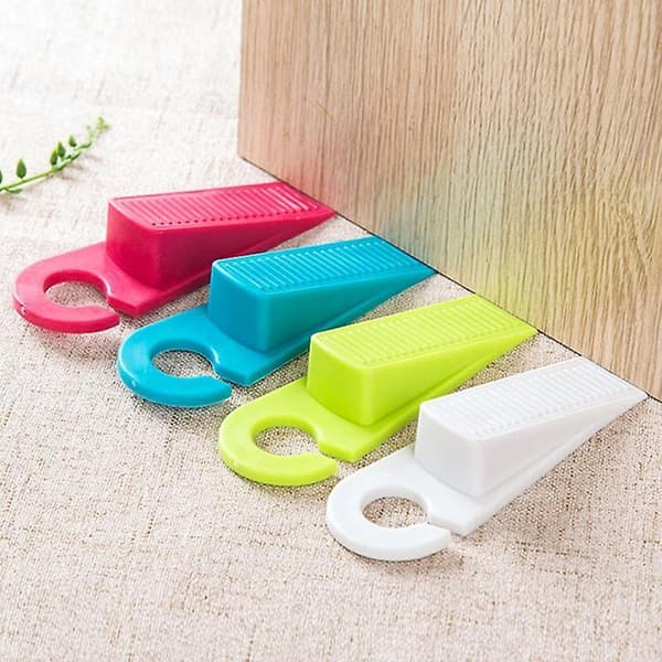 1 Pc Hanging Rubber Door Stop Wedge Safety Protector Stopper Block With Hook White