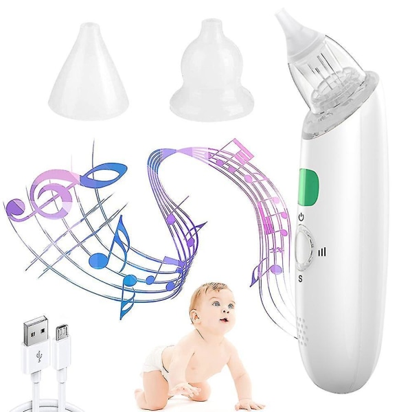 Nasal Aspirator For Baby  Baby Nose Sucker With Silicone Tips And 3 Adjustable Suction Intensities  Comfortable Safe And Quiet Nose Cleaner  Portable