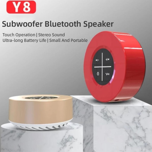 Bluetooth-compatible Speaker Touch Wireless Mp3 Player Red
